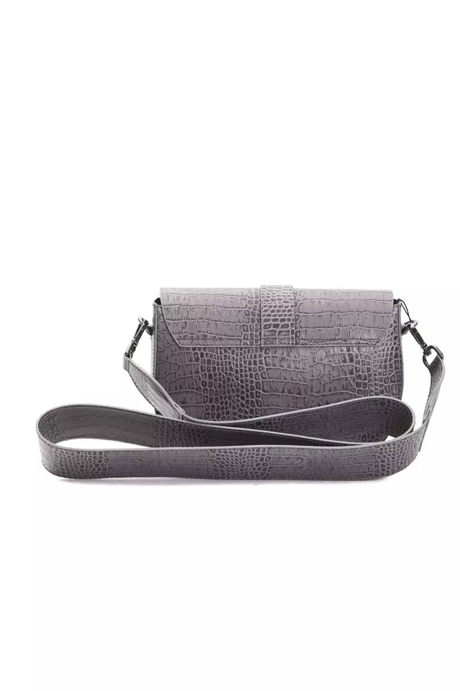 Pompei Donatella Graue Leder Frauen Crossbody