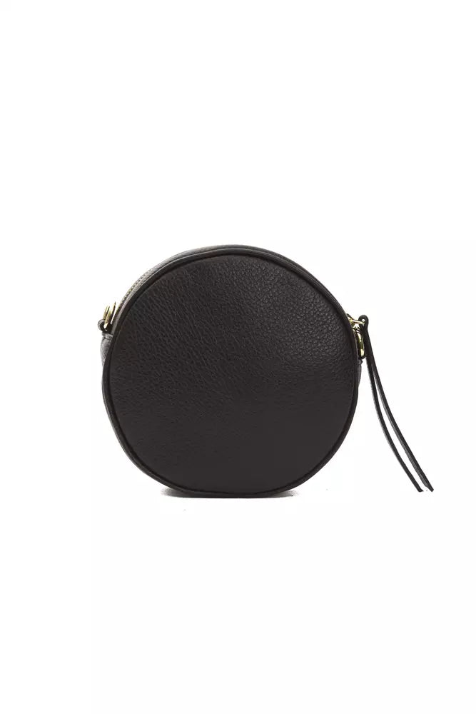 Pompei Donatella Schwarze Leder Damen Crossbody Tasche