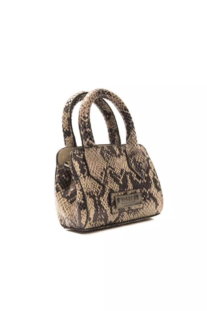 Pompei Donatella Braunes Leder Frauen Handtasche