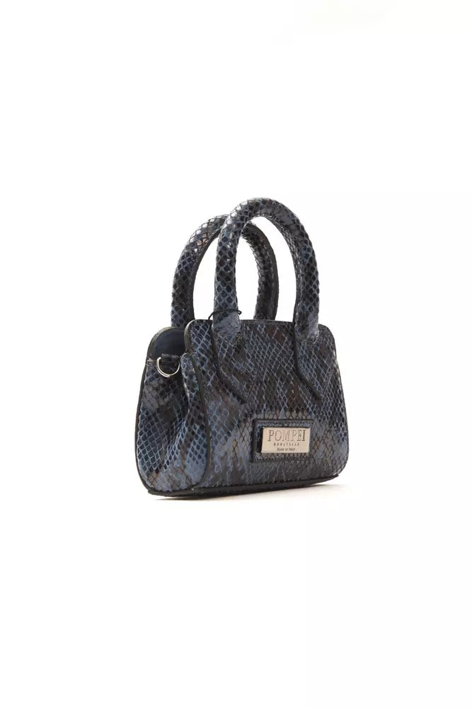 Pompei Donatella Blau Leder Frauen Handtasche