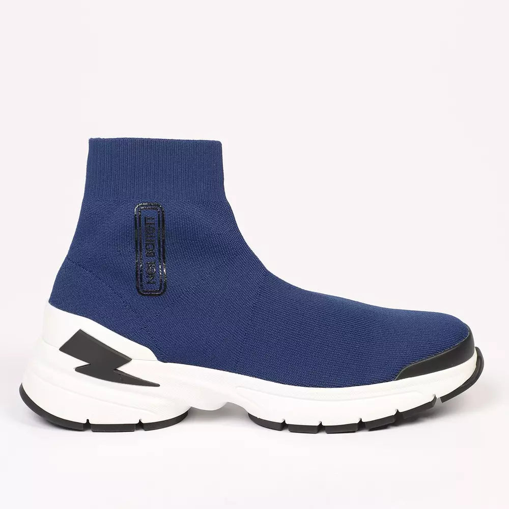 Neil Barrett Electric Bolt Socken-Sneakers in Blau