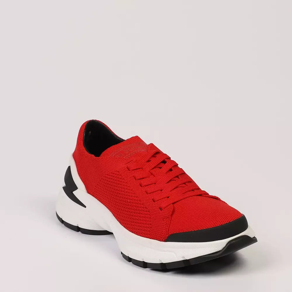 Neil Barrett Rote Textil Herren Sneaker