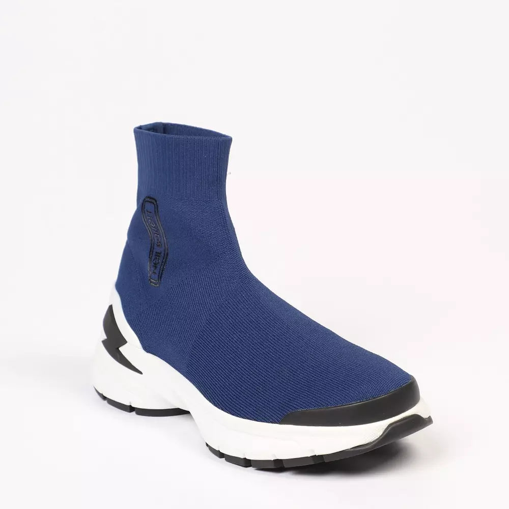 Neil Barrett Electric Bolt Socken-Sneakers in Blau