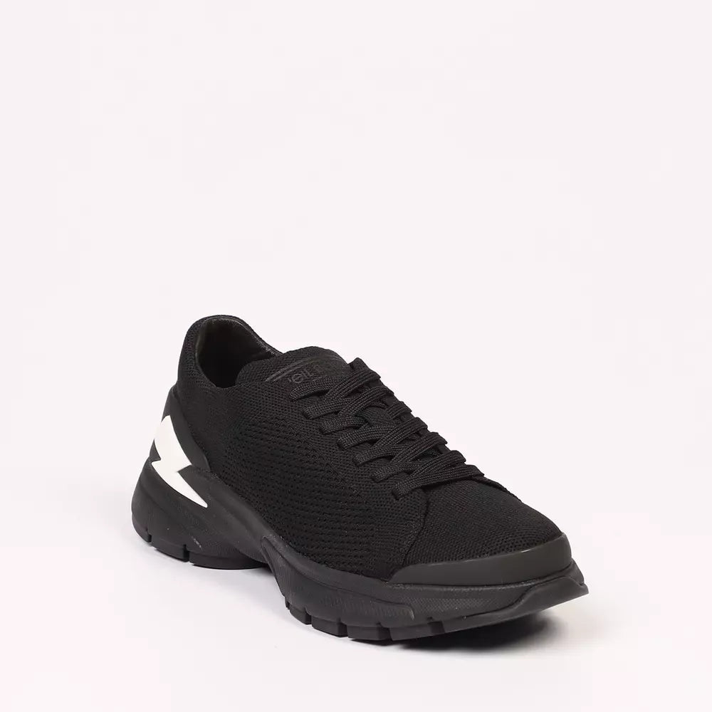 Neil Barrett Schwarzes Textil Herren Sneaker