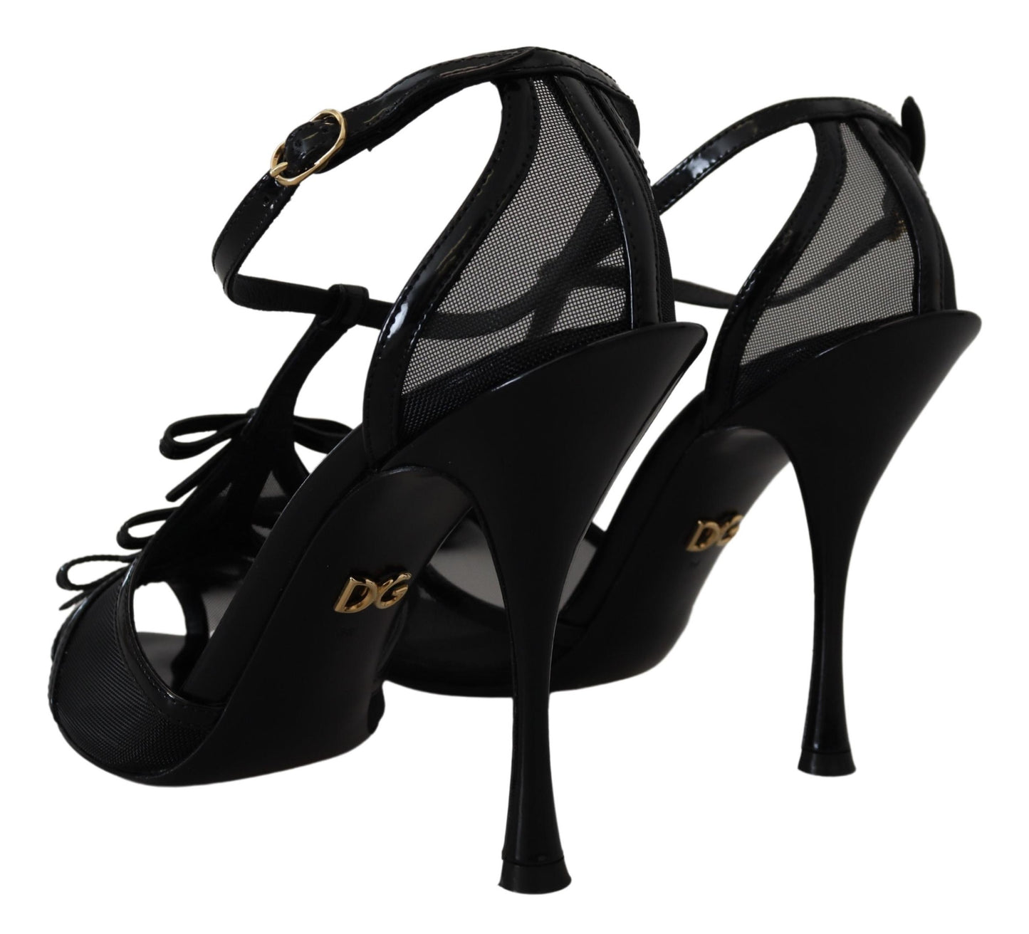 Dolce & Gabbana Elegante schwarze Stiletto-Sandalen mit Absatz