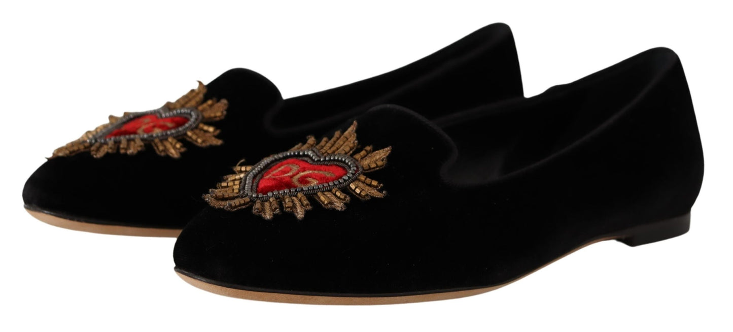 Dolce & Gabbana Elegante flache Schuhe aus Lackleder