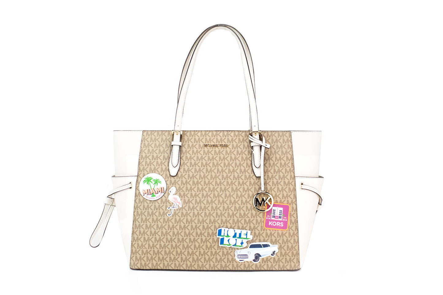 Michael Kors Gilly Large Travel Miami Print Signature PVC Tote Handtasche Geldbörse