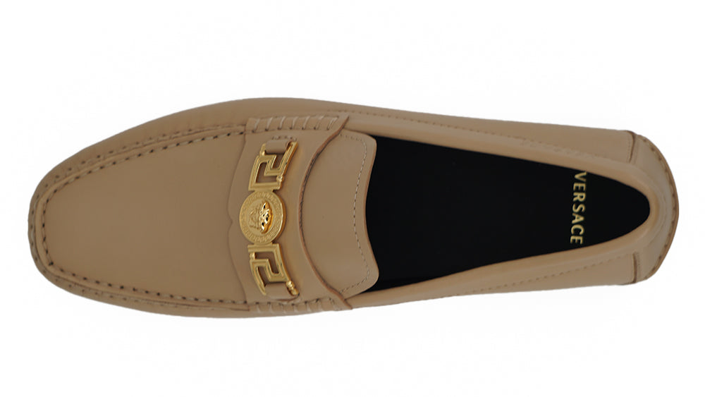 Versace Exquisite Medusa Loafers aus goldfarbenem Leder