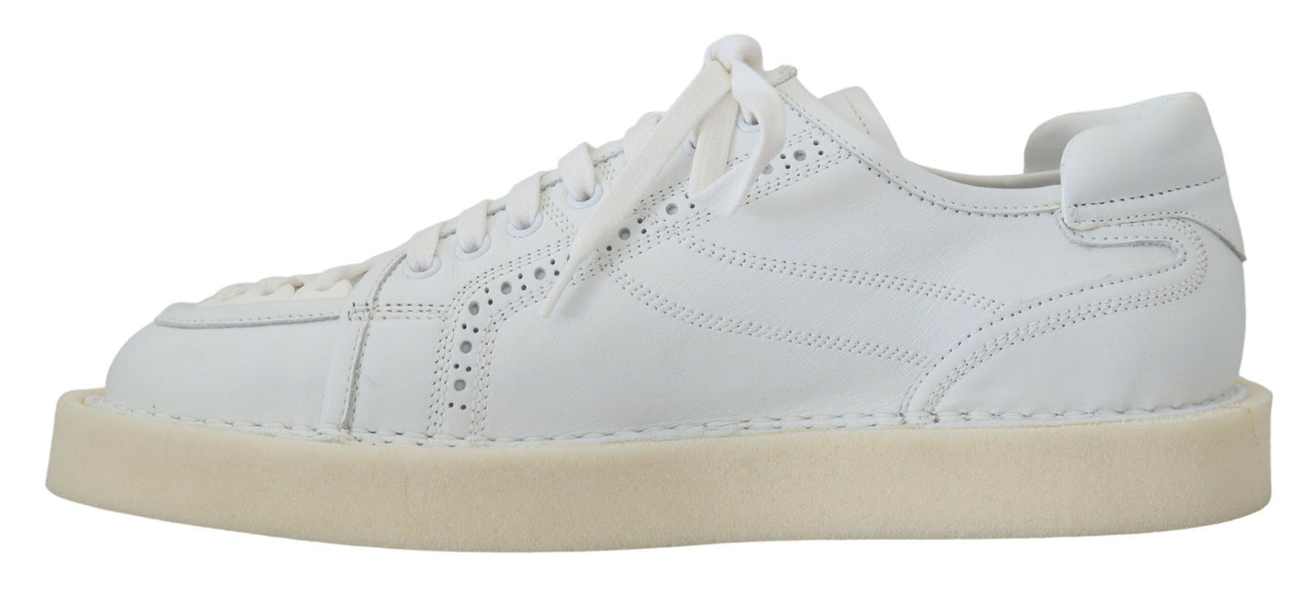 Dolce & Gabbana Elegante weiße Low Top Oxford Sneakers