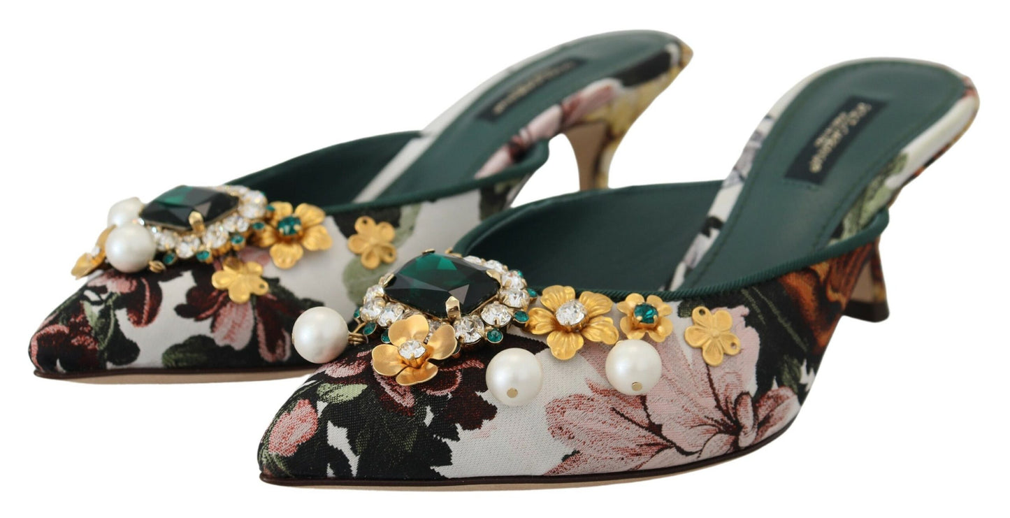 Dolce & Gabbana Mehrfarbige flache Luxussandalen