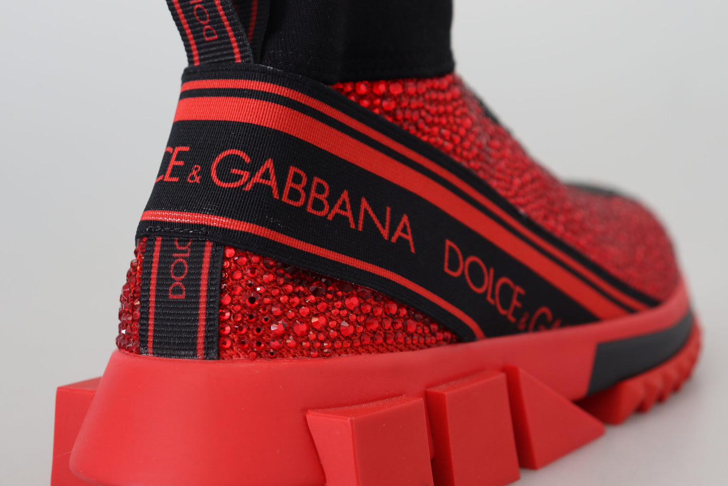 Dolce & Gabbana Exquisite rote Sorrento Slip-On Sneakers