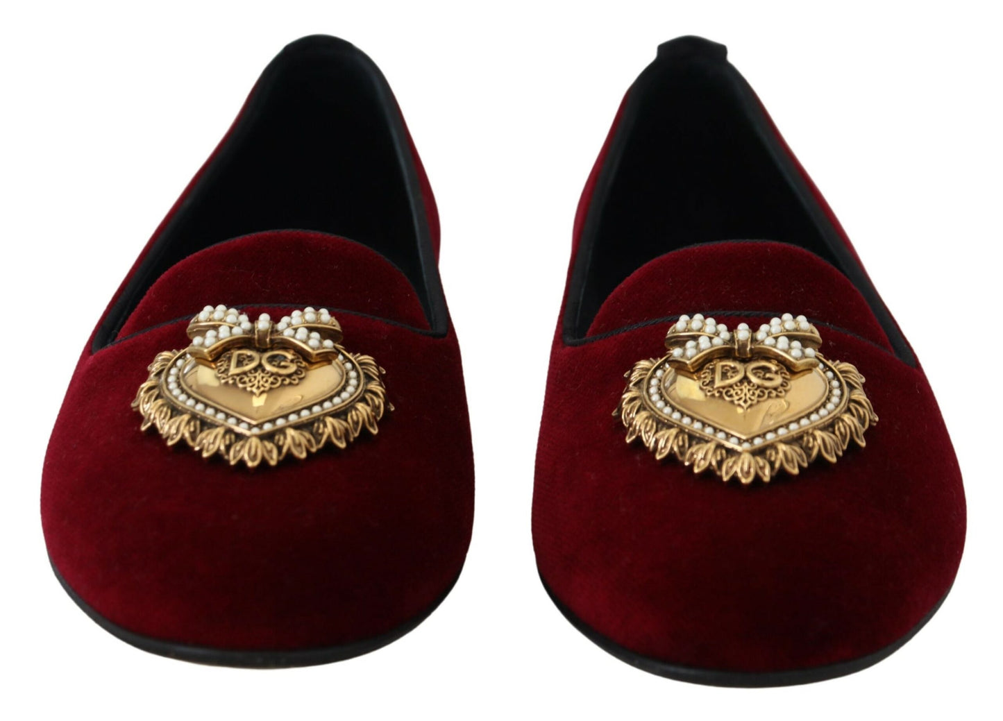 Dolce & Gabbana Bordeaux Samt Devotion Loafers