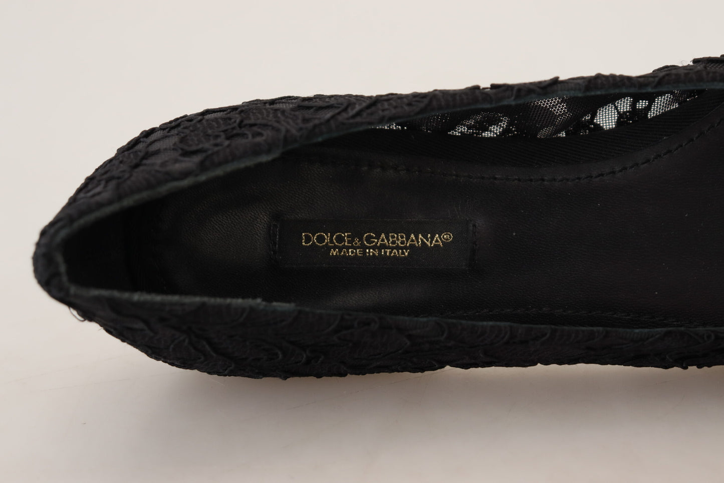 Dolce & Gabbana Elegante flache Vally-Schuhe mit floraler Spitze