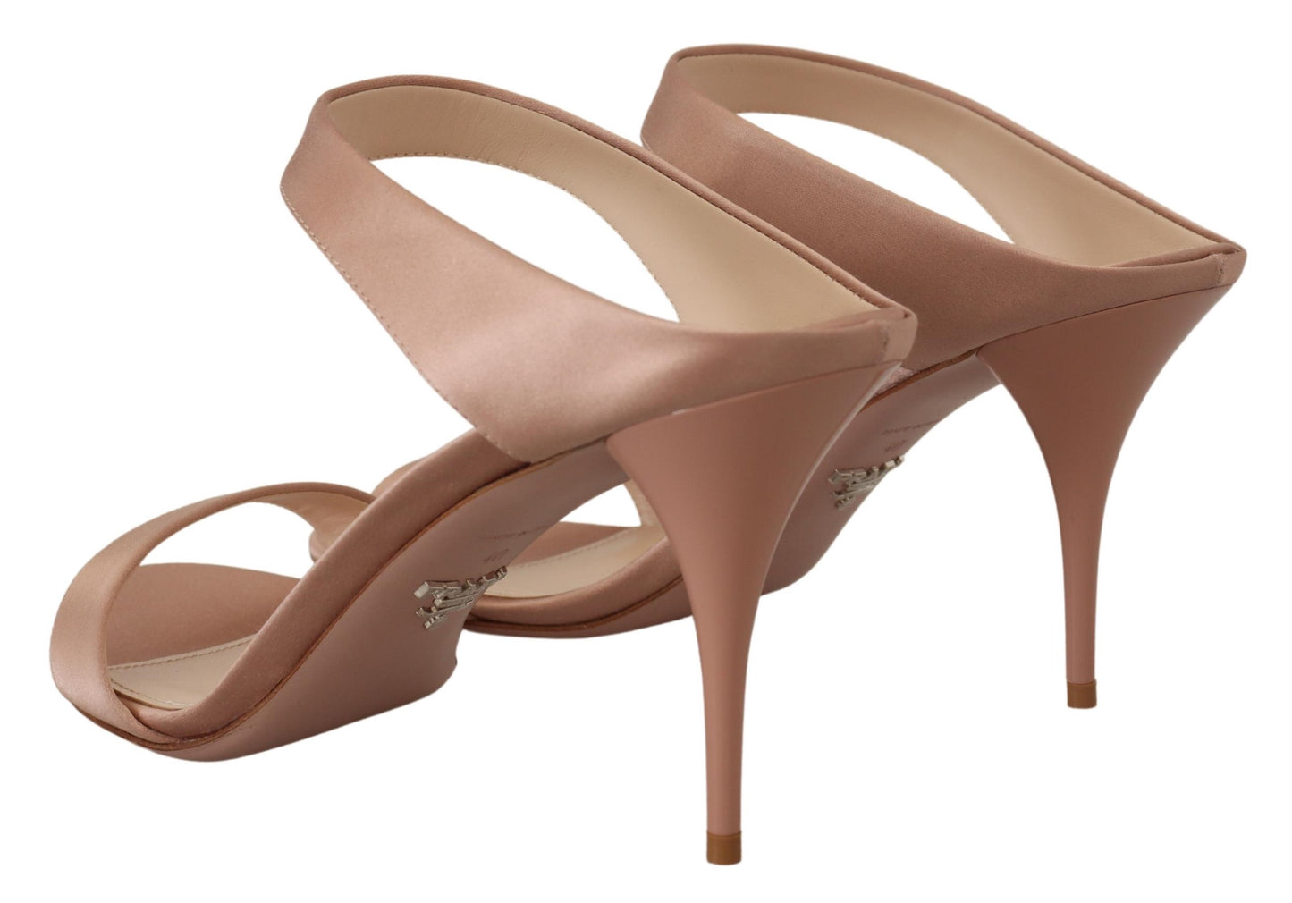 Prada Schimmernde Rose Gold Leder Heels