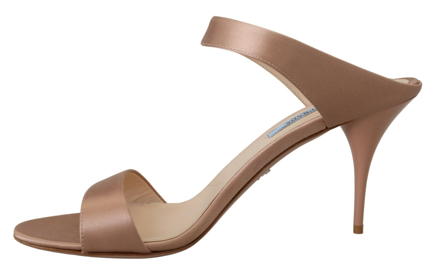 Prada Schimmernde Rose Gold Leder Heels