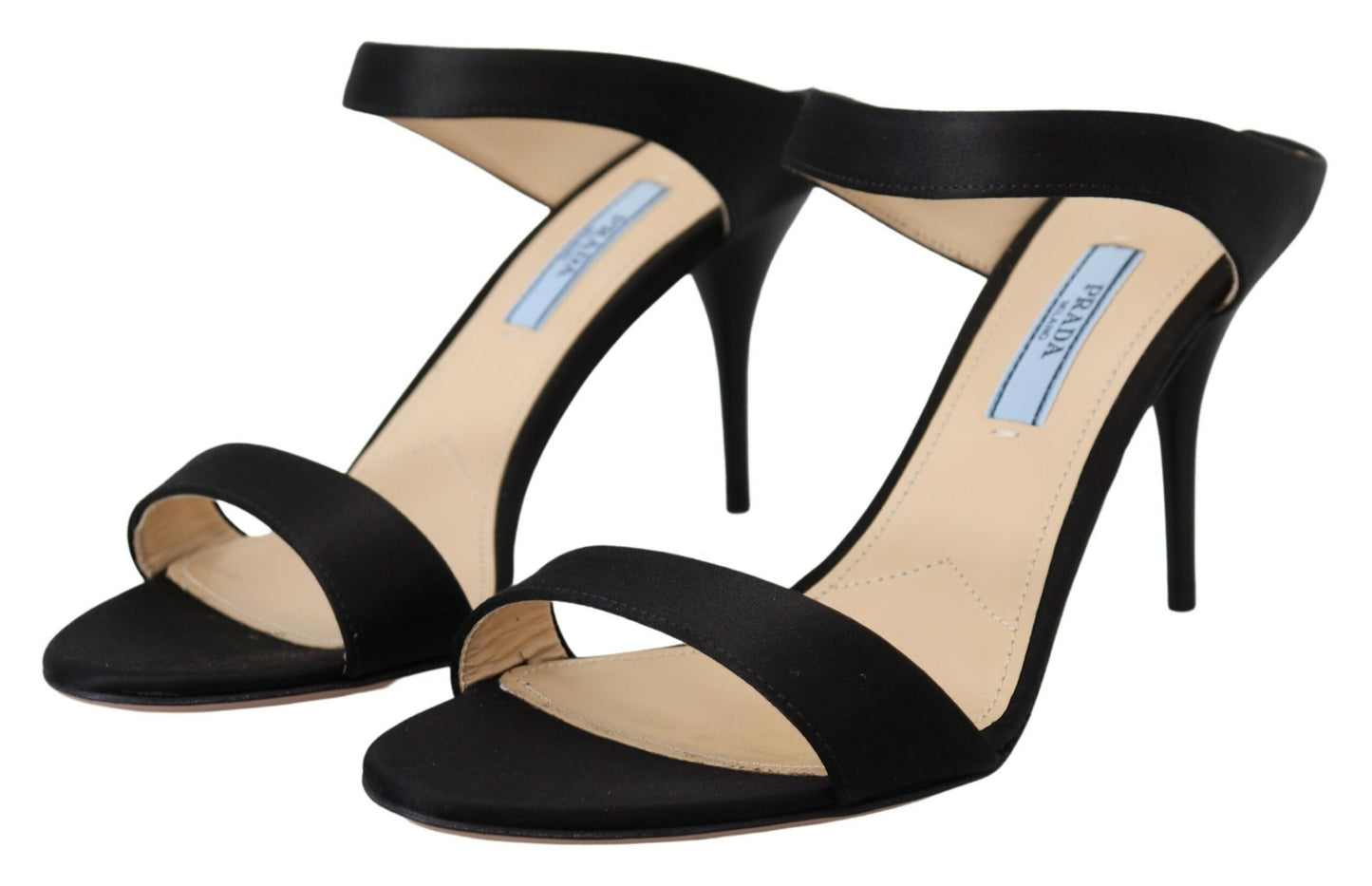 Prada Elegante Schwarze Leder Heels Pumps