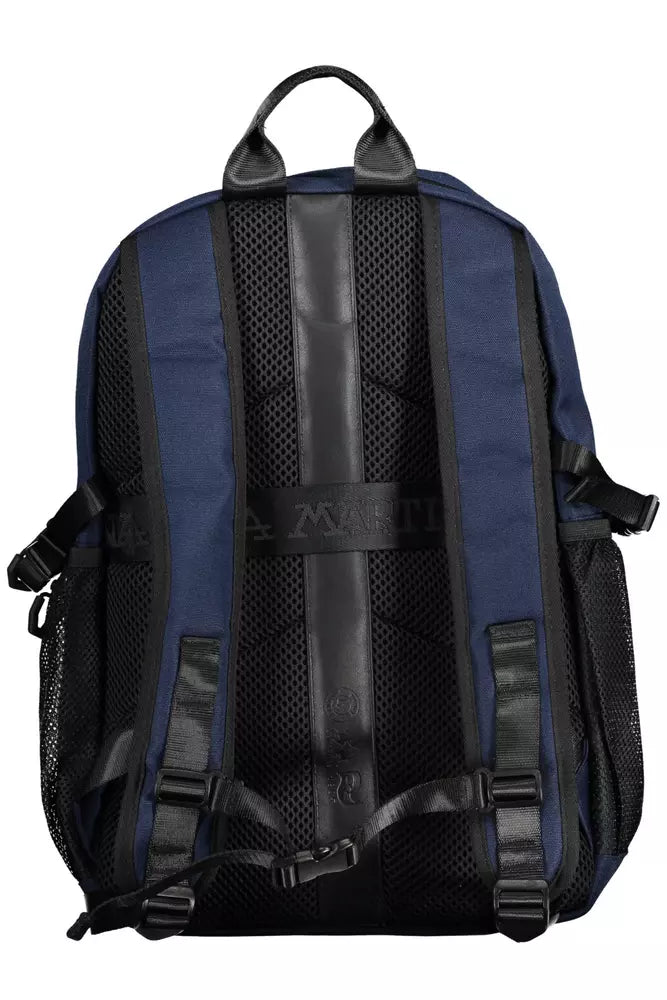 La Martina Eleganter blauer Rucksack mit Kontrastdetails