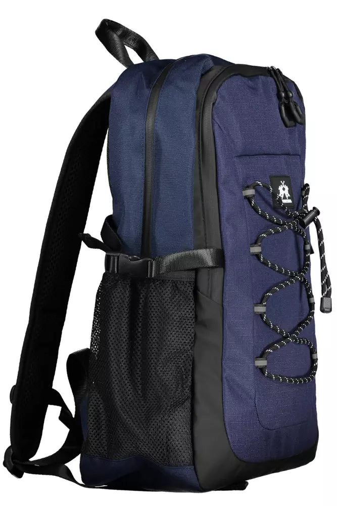 La Martina Eleganter blauer Rucksack mit Kontrastdetails