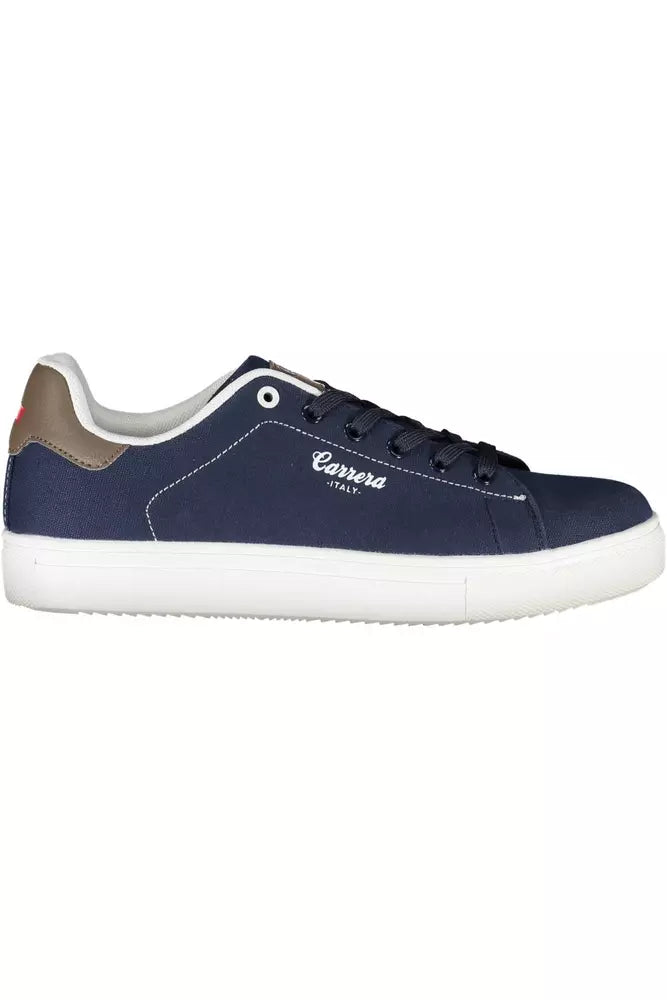 Carrera Schlanke blaue Sneakers mit Öko-Leder-Akzenten