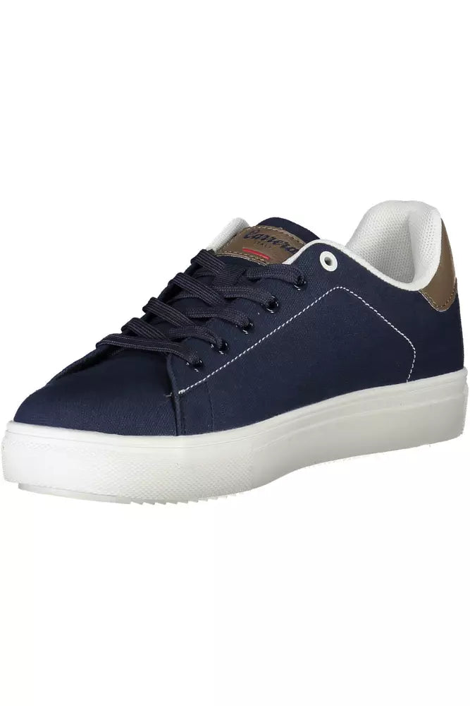 Carrera Schlanke blaue Sneakers mit Öko-Leder-Akzenten