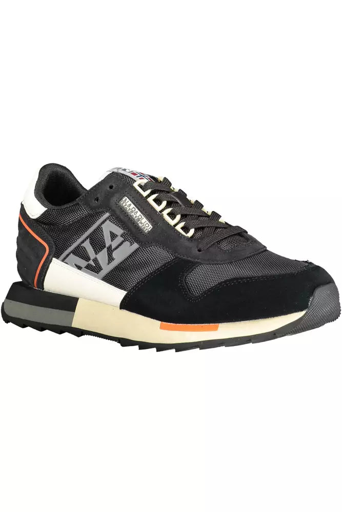 Napapijri Schwarzes Leder Herren Sneaker