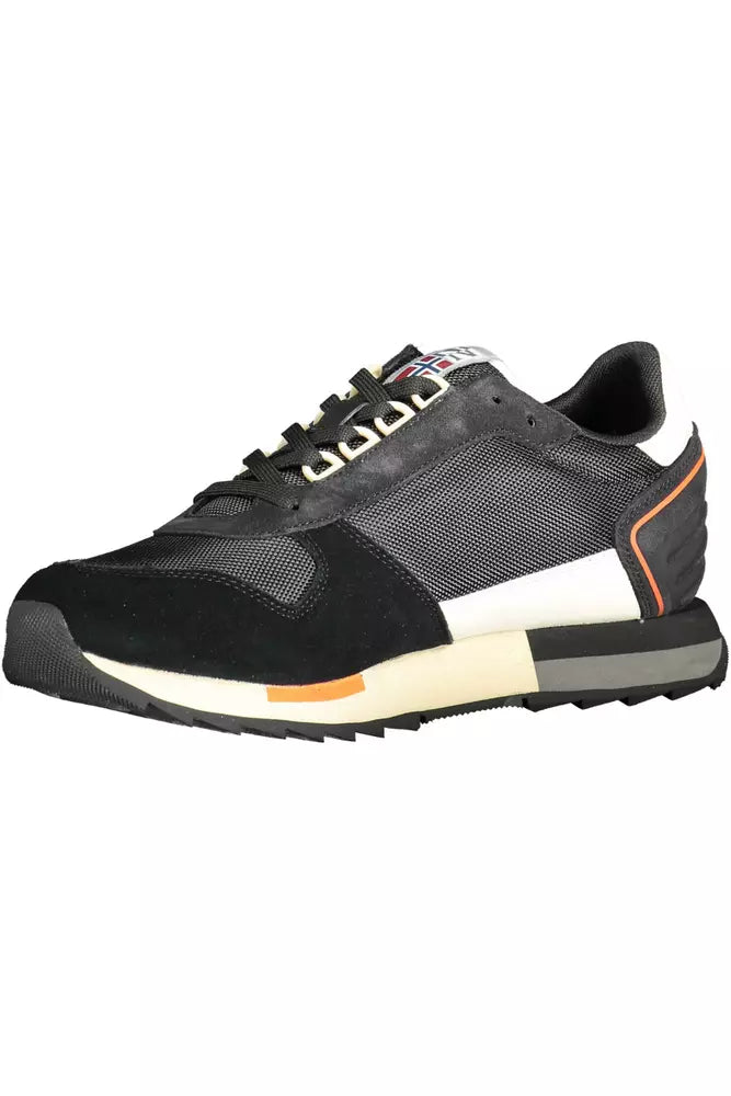 Napapijri Schwarzes Leder Herren Sneaker