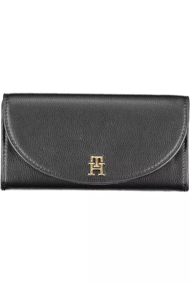 Tommy Hilfiger Schwarzes Polyethylen Portemonnaie für Frauen