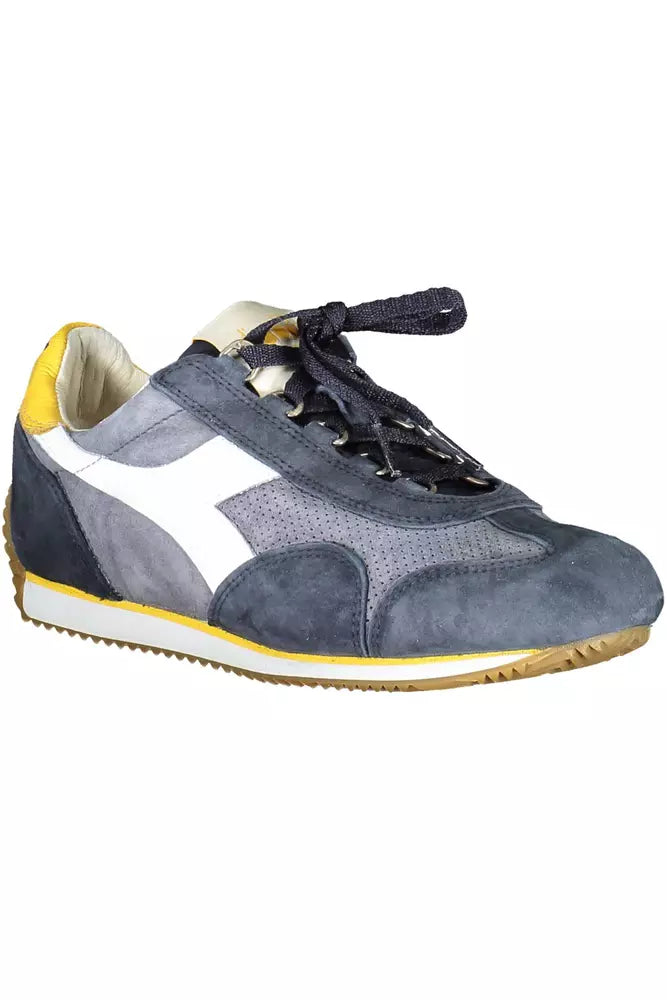 Diadora Zeitgenössische blaue Schnürsenkel-Sportschuhe