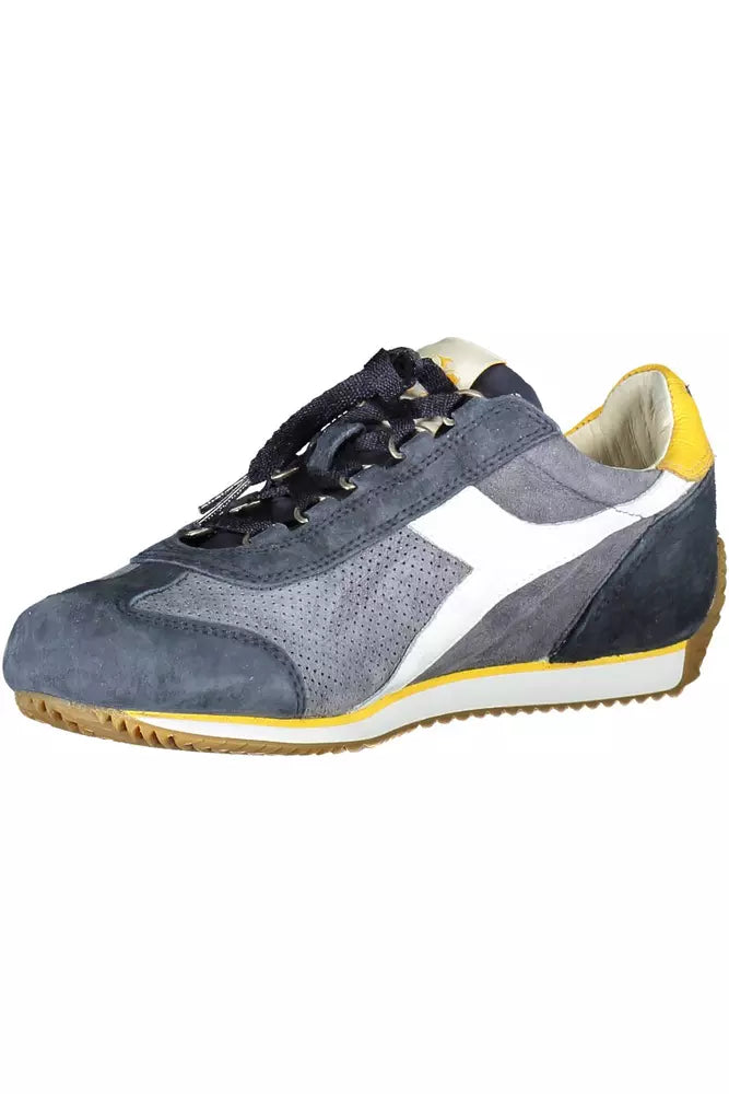 Diadora Zeitgenössische blaue Schnürsenkel-Sportschuhe