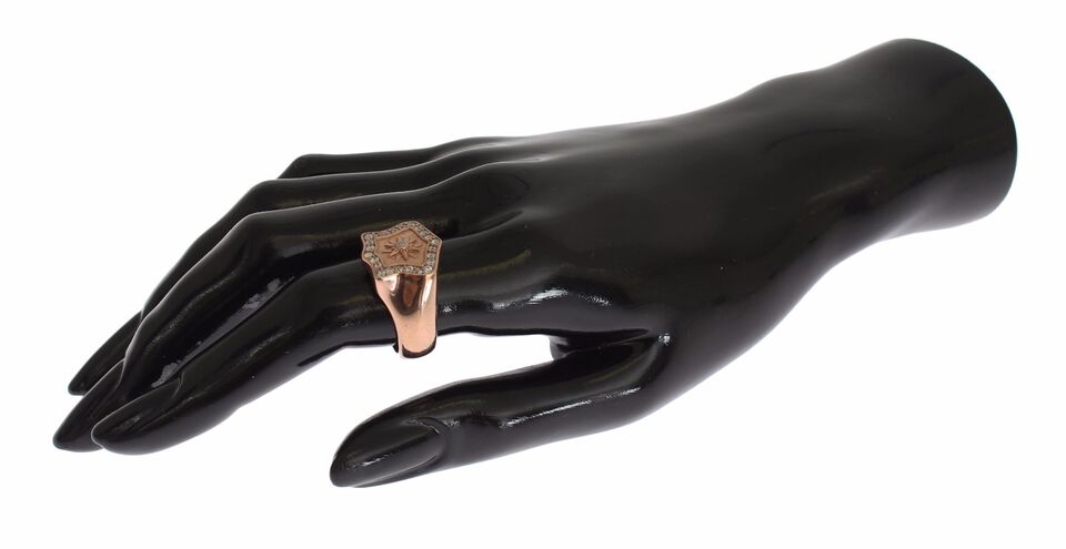 Nialaya Schicker Roségold vergoldeter Sterling Silber Ring