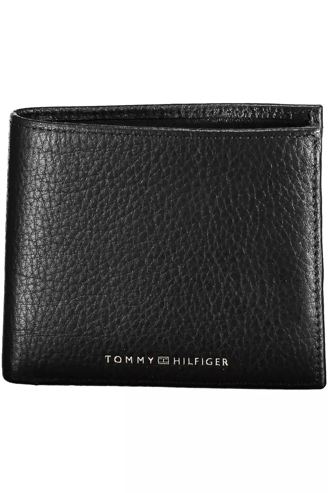 Tommy Hilfiger Schwarzes Leder Herren Portemonnaie