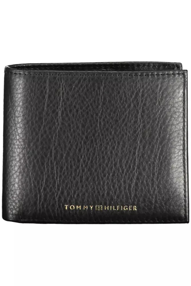 Tommy Hilfiger Schwarzes Leder Herren Portemonnaie