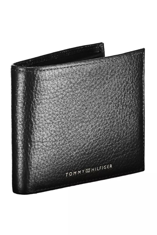 Tommy Hilfiger Schwarzes Leder Herren Portemonnaie