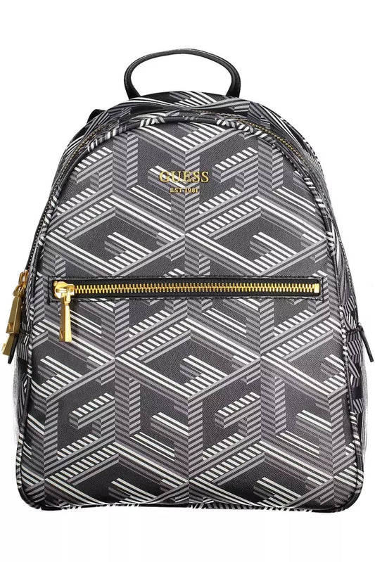 Guess Jeans Eleganter schwarzer Polyethylen-Rucksack