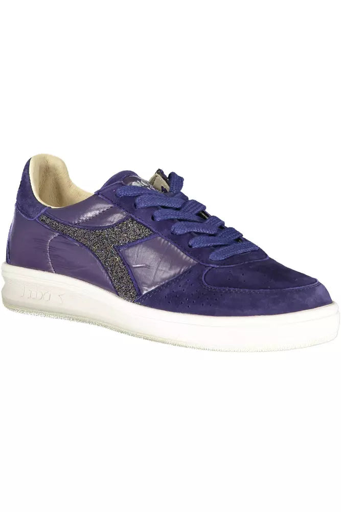 Diadora Blaue Leder Damen Sneaker