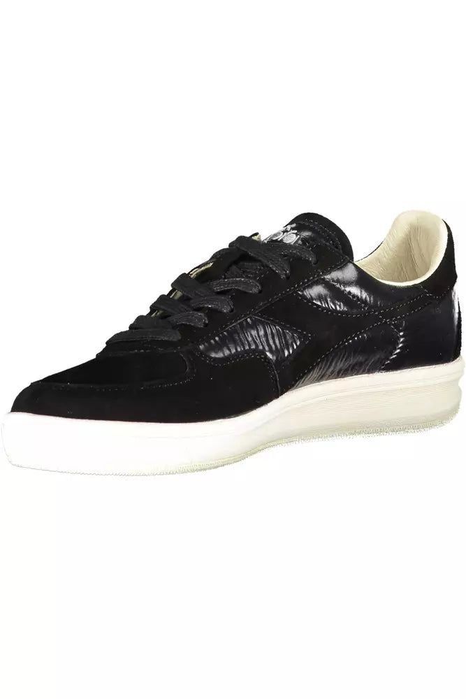 Diadora Elegante schwarze Sneakers mit Swarovski-Kristallen