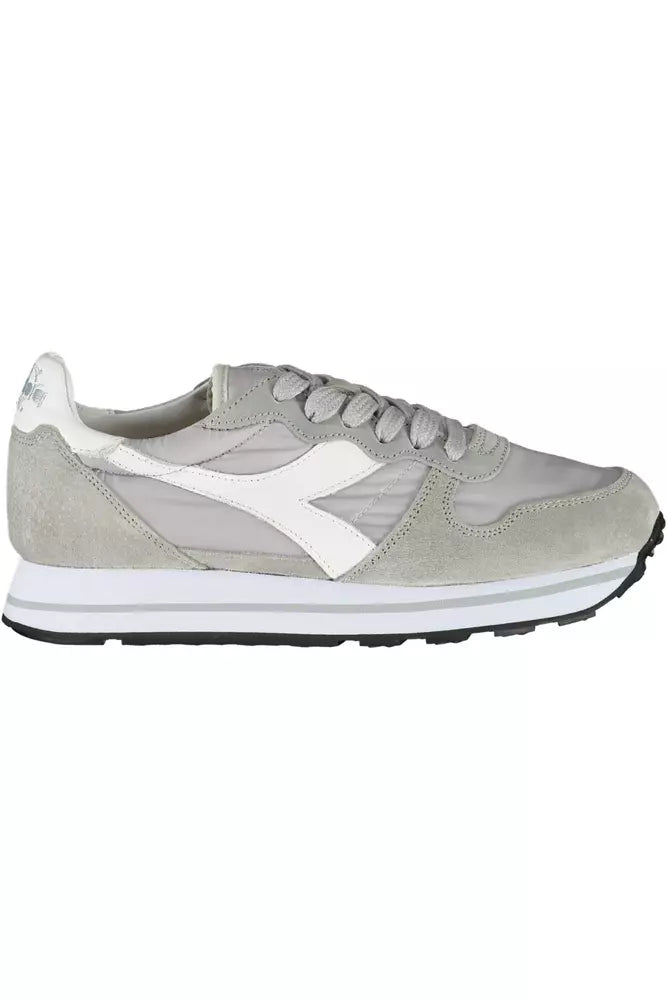 Diadora Elegante graue Schnürsenkel-Sportschuhe