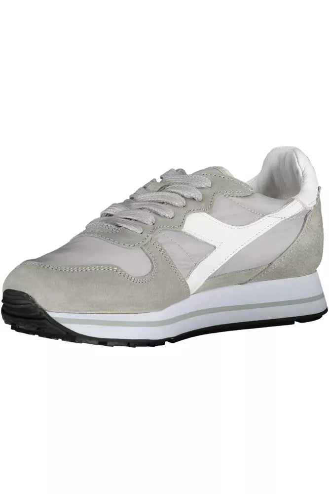 Diadora Elegante graue Schnürsenkel-Sportschuhe