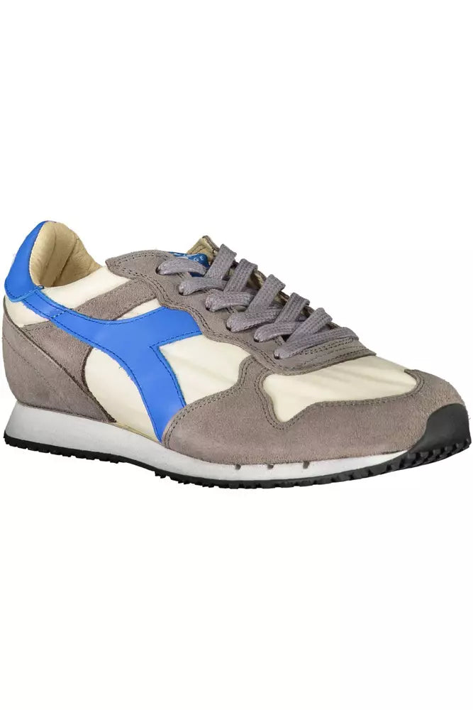 Diadora Schicke Graue Leder-Mischung Sneakers