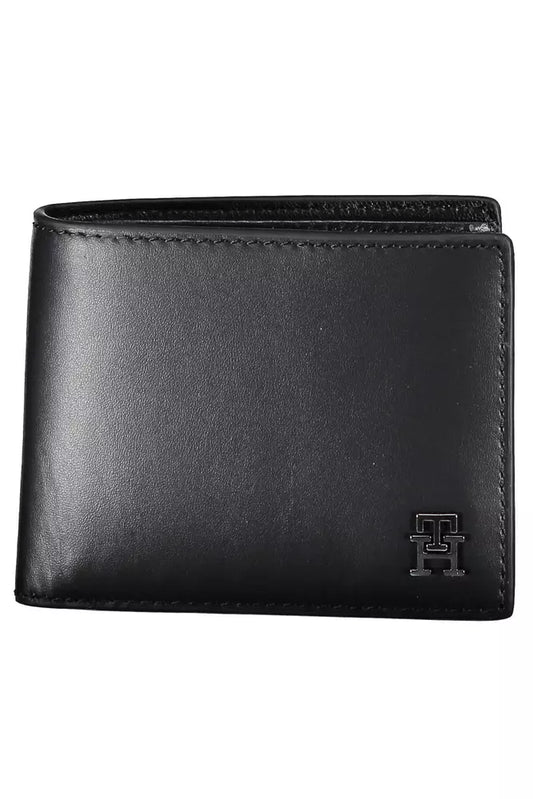 Tommy Hilfiger Schwarzes Leder Herren Portemonnaie