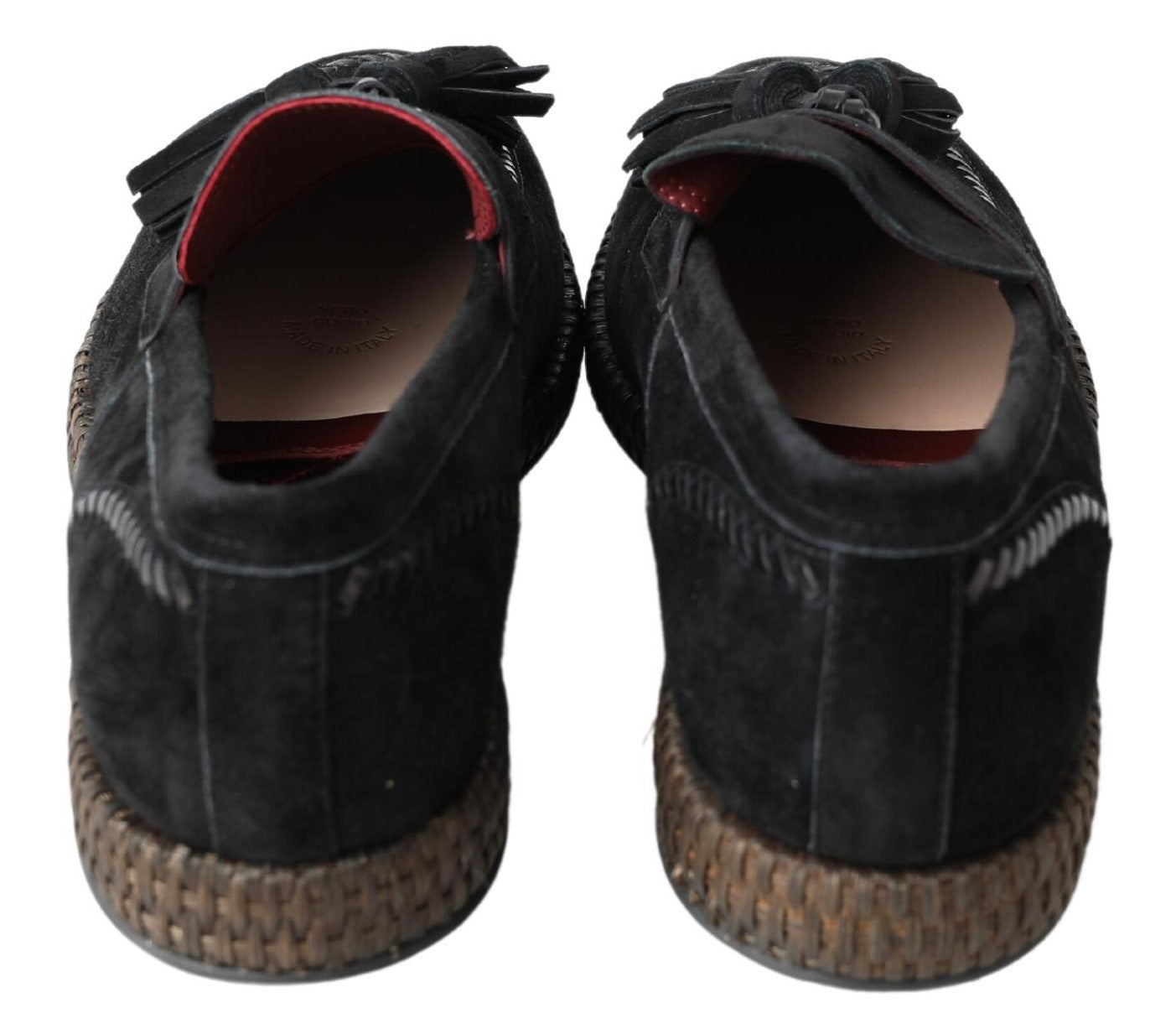 Dolce & Gabbana Elegante Schwarze Wildleder Espadrilles Sneakers