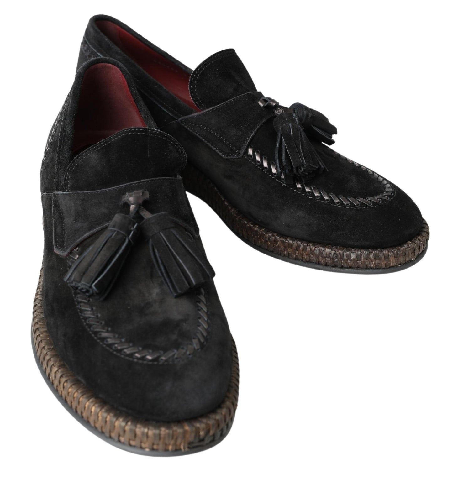 Dolce & Gabbana Elegante Schwarze Wildleder Espadrilles Sneakers