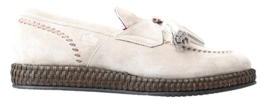 Dolce & Gabbana Elegante Espadrilles aus elfenbeinfarbenem Leder