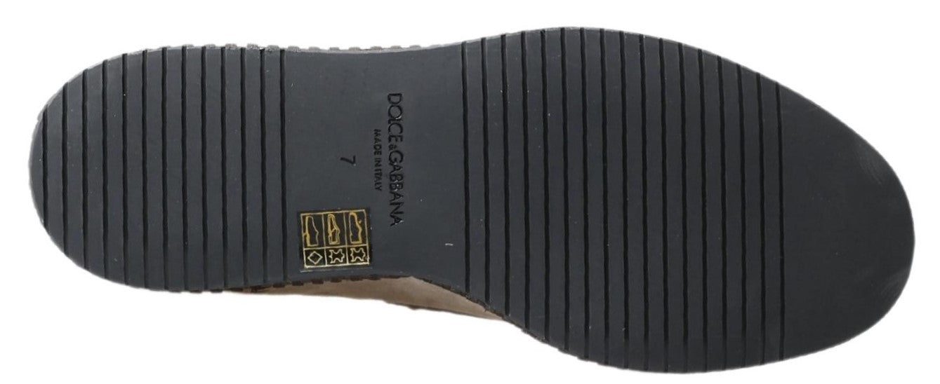 Dolce & Gabbana Elegante Espadrilles aus elfenbeinfarbenem Leder