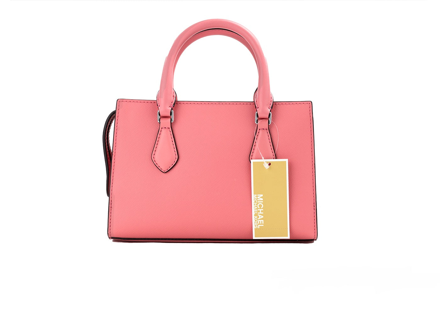 Michael Kors Sheila Small Tea Rose Vegan Leder Mitte Zip Satchel Geldbörse Tasche