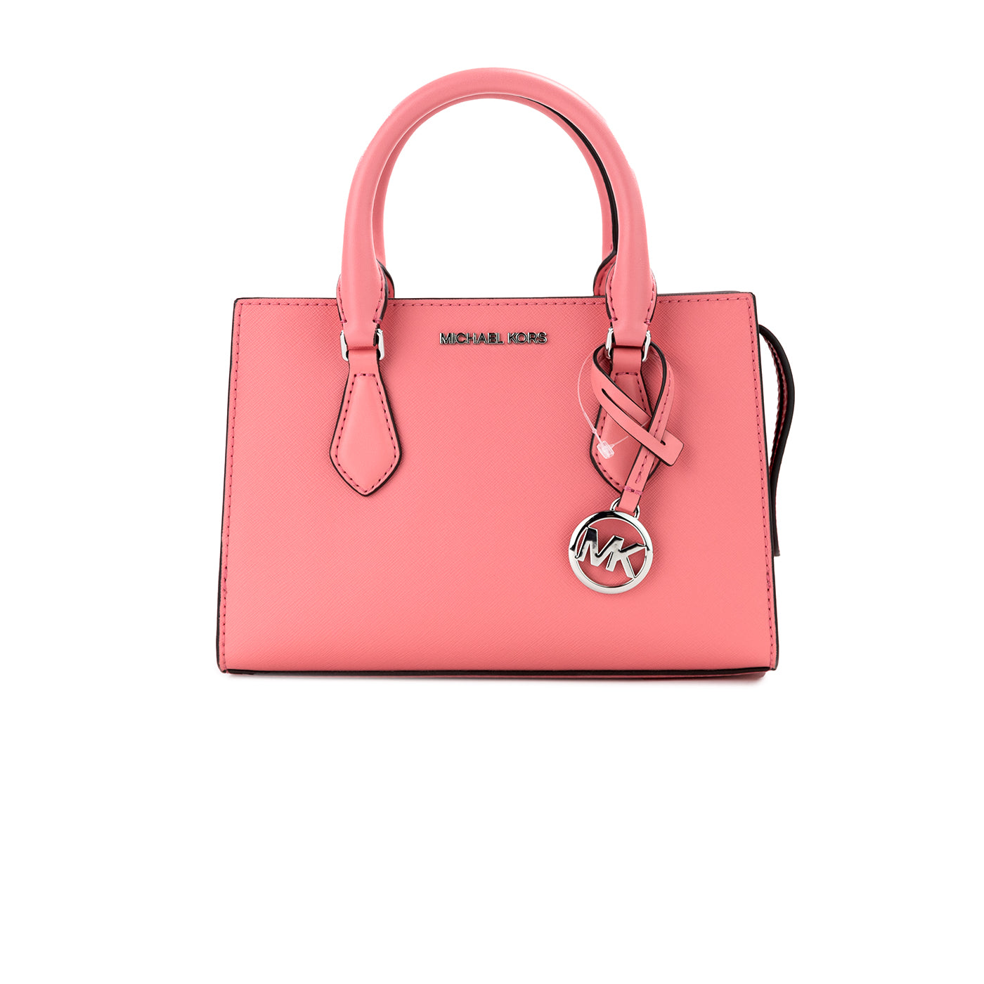 Michael Kors Sheila Small Tea Rose Vegan Leder Mitte Zip Satchel Geldbörse Tasche