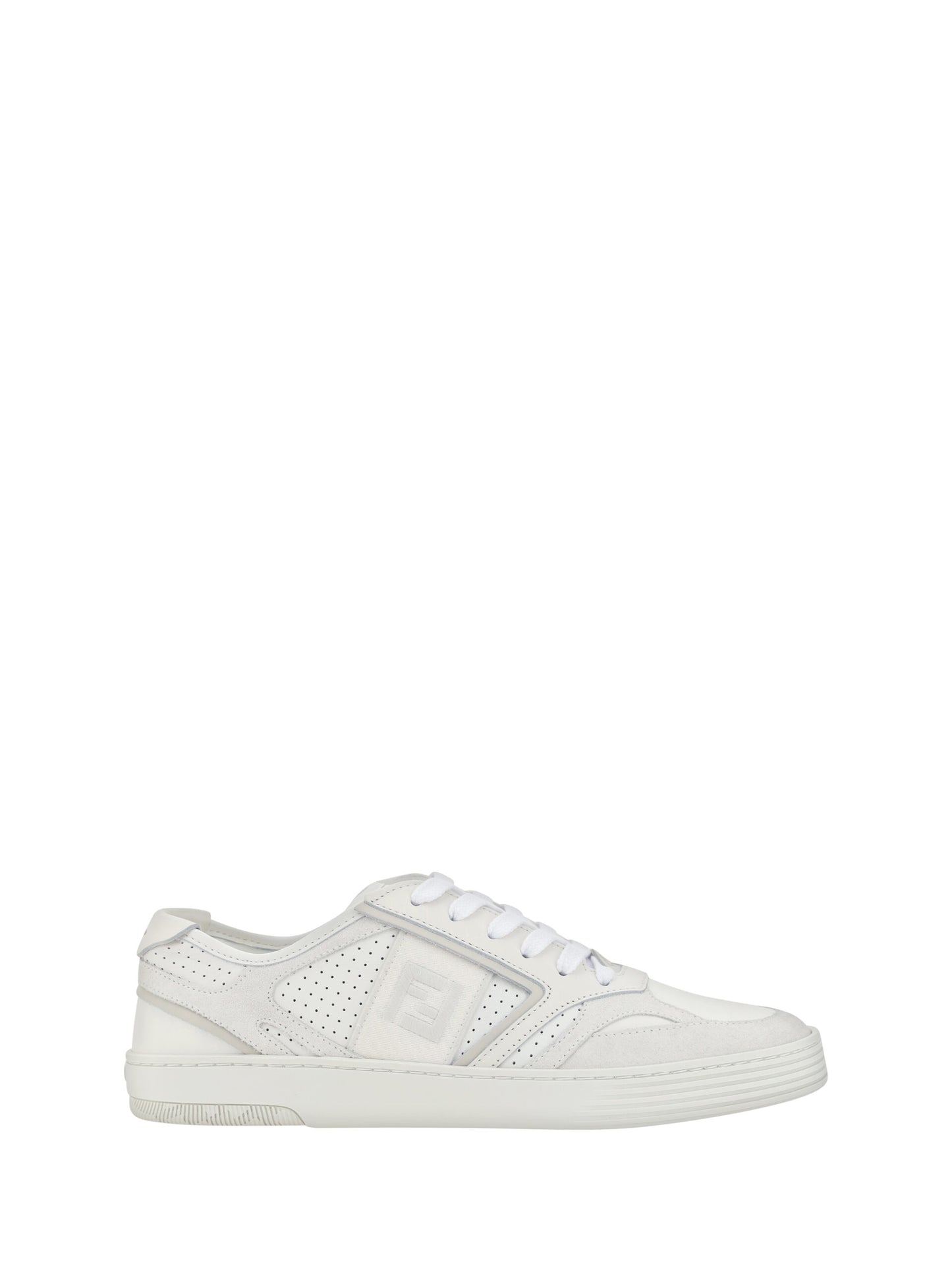 Fendi Elegante Low-Top-Sneakers aus Kalbsleder in Weiß