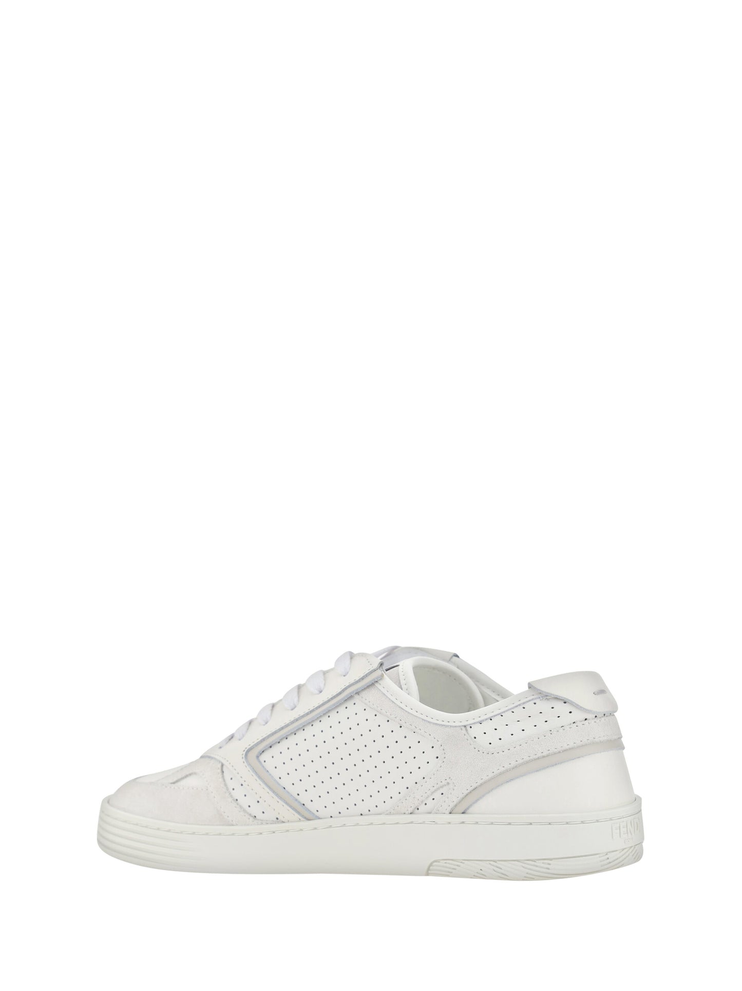 Fendi Elegante Low-Top-Sneakers aus Kalbsleder in Weiß