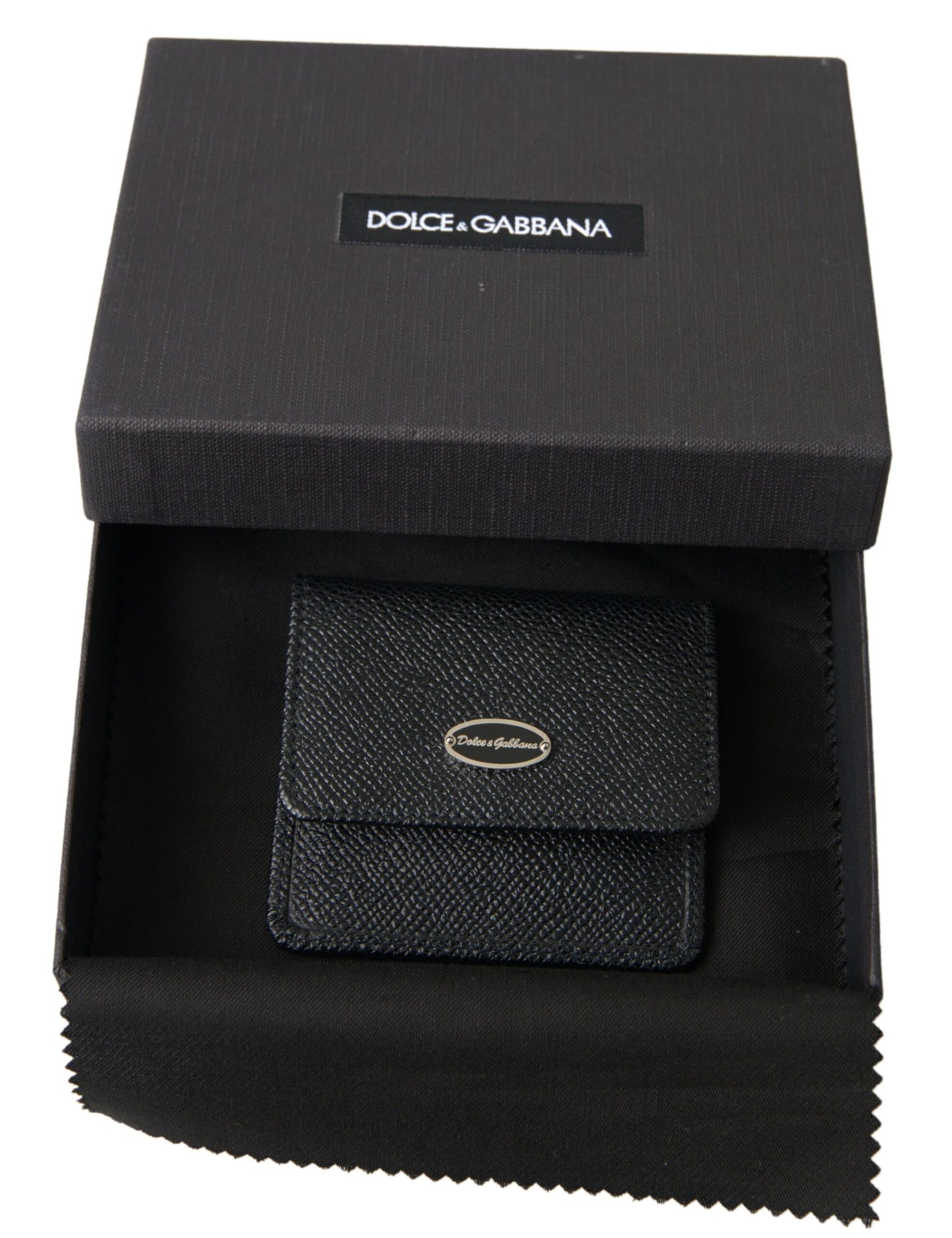 Dolce & Gabbana Elegante Leder-Bifold-Münzgeldtasche