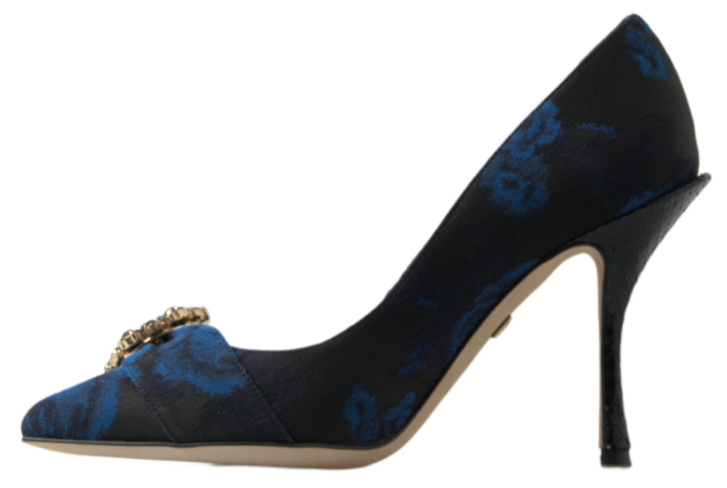 Dolce & Gabbana Elegante Blaue Kristallverzierte Pumps